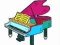 Spill Tilbake til skolen: Piano Coloring Book  online