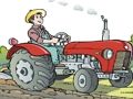 Spill Cartoon Tractor Puzzle online