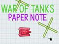 Spill Krig med stridsvogner Paper Note online