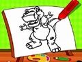 Spill Enkle barn å fargelegge dinosaur online
