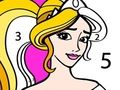 Spill Prinsesse farger etter nummer  online