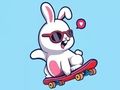Spill Fargebok: Rabbit Skateboard  online