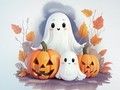 Spill Fargebok: Halloween-spøkelser  online