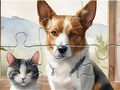 Spill Puslespill: Oljemaleri hund og katt  online
