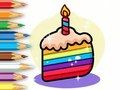 Spill Fargebok: Bursdagskake  online