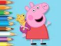 Spill Fargebok: Peppa med lekebjørn  online