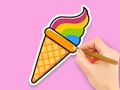Spill Fargebok: Rainbow Ice Cream  online