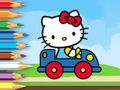 Spill Fargebok: Hello Kitty Driving Car  online
