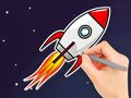 Spill Fargebok: Flying Rocket  online