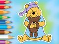 Spill Fargebok: Winnie With Toy Bear  online