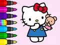 Spill Fargebok: Hello Kitty Teddy Bear  online