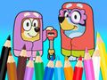 Spill Fargeleggingsbok: Bluey Flossing Grannies  online