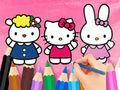 Spill Fargebok: Hello Kitty med venner  online