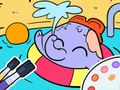 Spill Fargebok: Elephant Swim  online