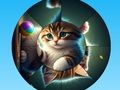 Spill Round Jigsaw Puzzle Samle bilder med søte kattunger  online