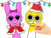 Spill Fargebok: Sprunki Christmas  online