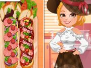Spill Roxies kjøkken fransk brødpizza  online
