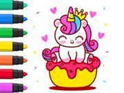 Spill Coloring Book: Unicorn Cupcake  online