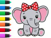 Spill Coloring Book: Elephant  online