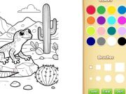 Spill Desert Animals Coloring Book for Kids online