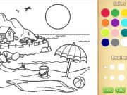 Spill Beach Coloring Book for Kids online
