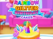 Spill Rainbow Glitter Birthday Cakes online