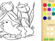 Spill Blomster fargeleggingsbok for barn online