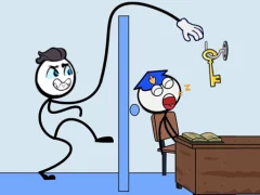 Spill Stickman Troll Thief Puzzle online
