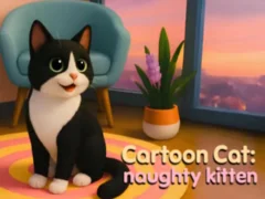 Spill Cartoon Сat: naughty kitten online