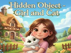 Spill Hidden Object - Girl and Cat online