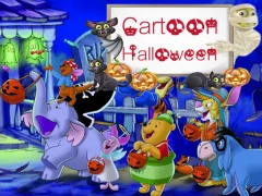Spill Cartoon Halloween Slide Puzzle online