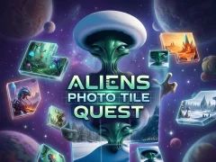 Spill Aliens Photo Tile Quest online