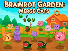 Spill Brainrot Garden. Merge Cats online