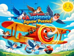 Spill Cartoon Airplanes: Jigsaw Puzzles online