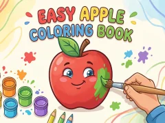 Spill Easy Apple Coloring Book online