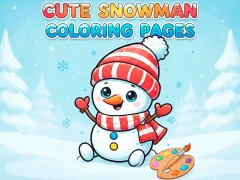 Spill Cute Snowman Coloring Pages online