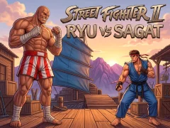 Spill Street Fighter II Ryu vs Sagat online