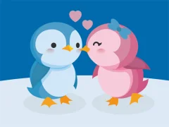 Spill Cute Penguin Puzzle online