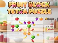 Spill Fruit Block Tetra Puzzle online
