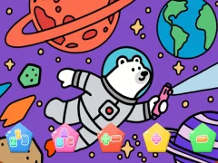 Spill Color By Code Space Bear online