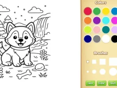Spill Dog Coloring Book online