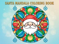 Spill Santa Mandala Coloring Book online