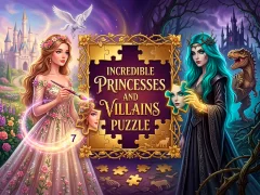 Spill Incredible Princesses and Villains Puzzle online