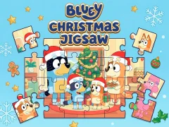 Spill Bluey Christmas Jigsaw online