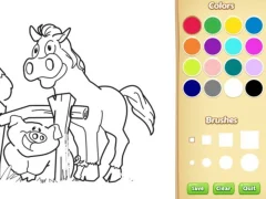 Spill Farm Animals Coloring Book for Kids online