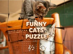 Spill Funny Cats Puzzle online
