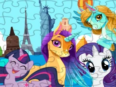 Spill Unicorns Travel The World Puzzle online