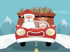 Spill Santa Giving Presents Jigsaw online