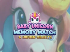 Spill Baby Unicorn Memory Match & Hidden Objects online
