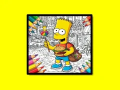 Spill Back To School Simpsons Coloring Book online